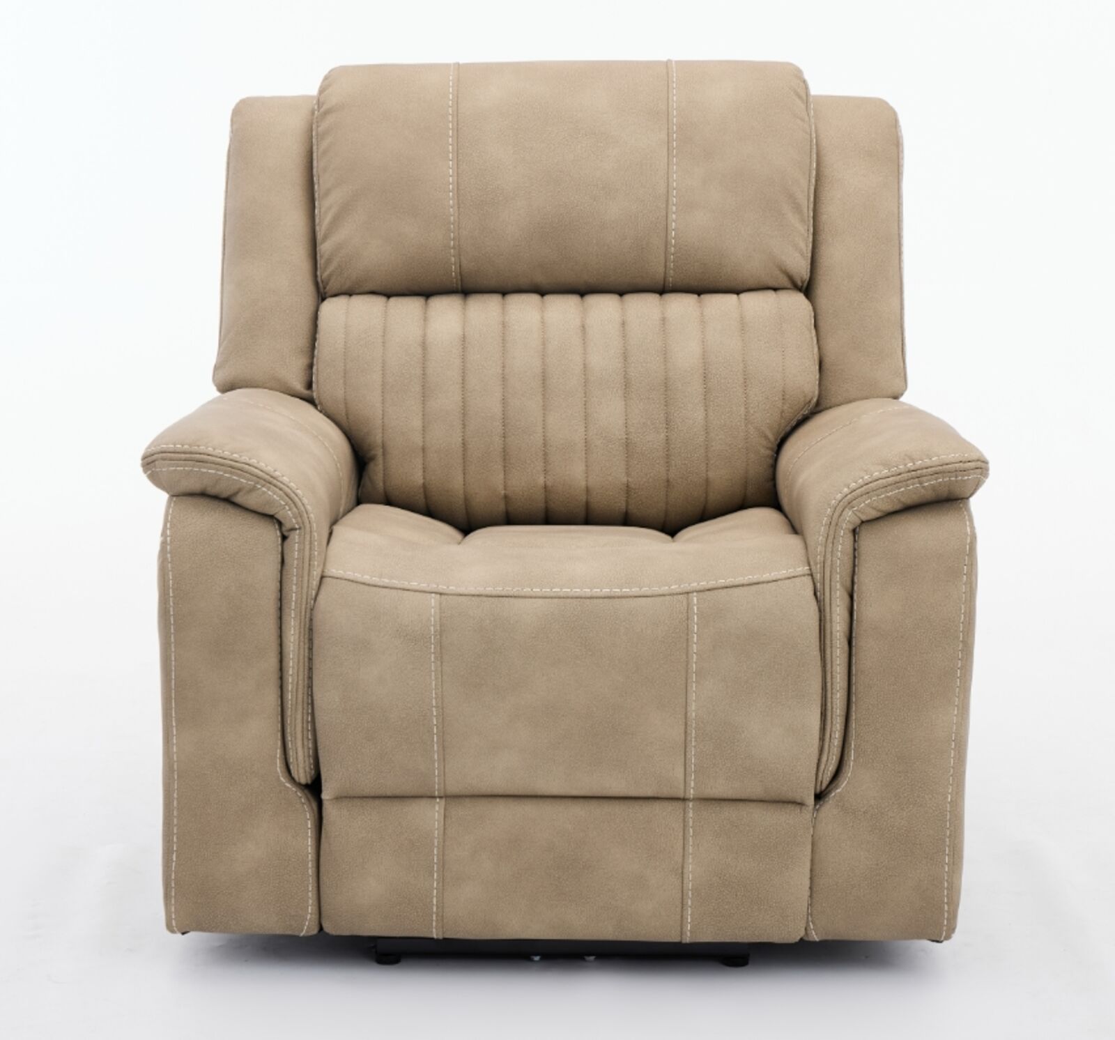 Milan Reclining Armchair Bark Fabric