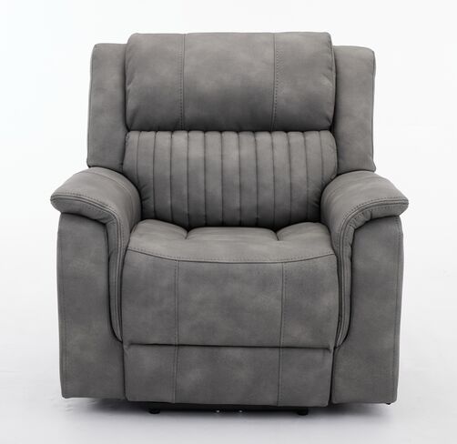 Milan Reclining Armchair Grey Fabric