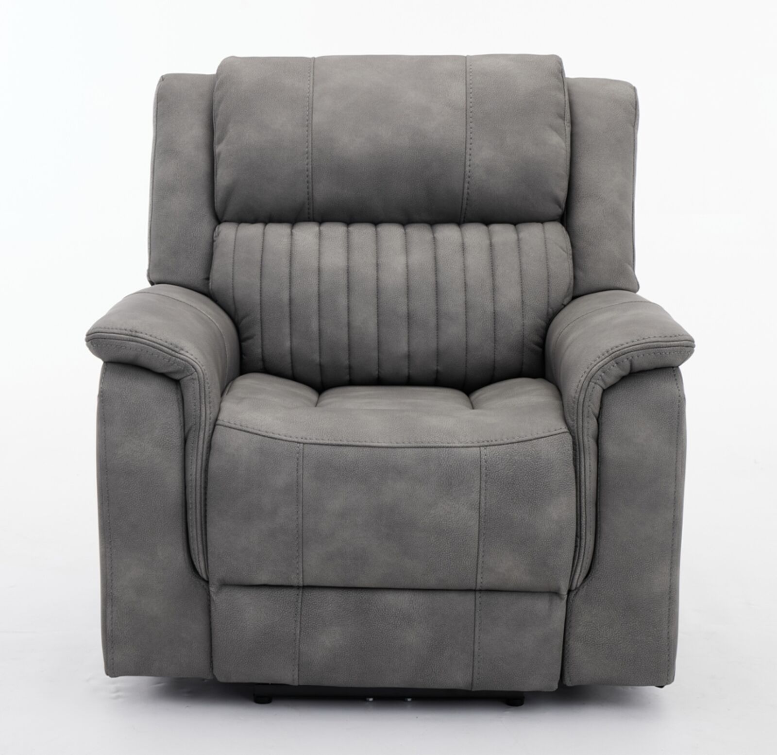 Milan Reclining Armchair Grey Fabric