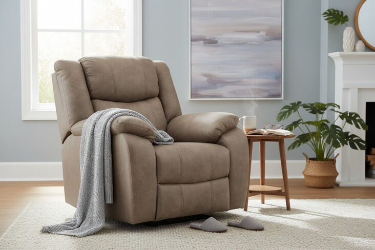 Monte Reclining Cinema Armchair Mink Fabric