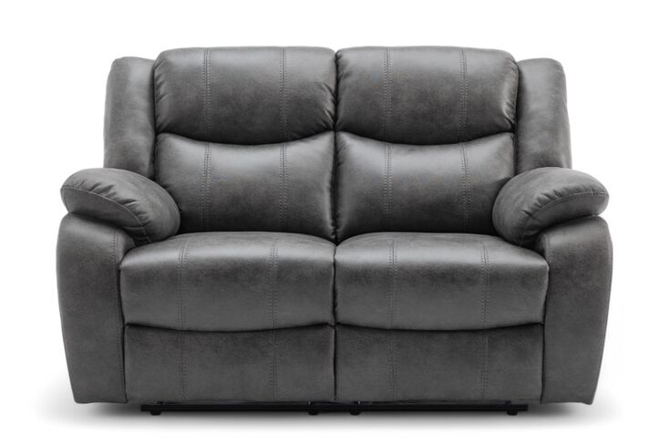Monte 2 Seater Reclining Cinema Sofa Grey Fabric