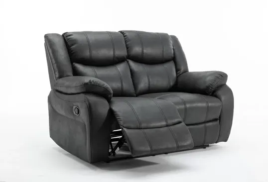 Monte 2 Seater Reclining Sofa Black