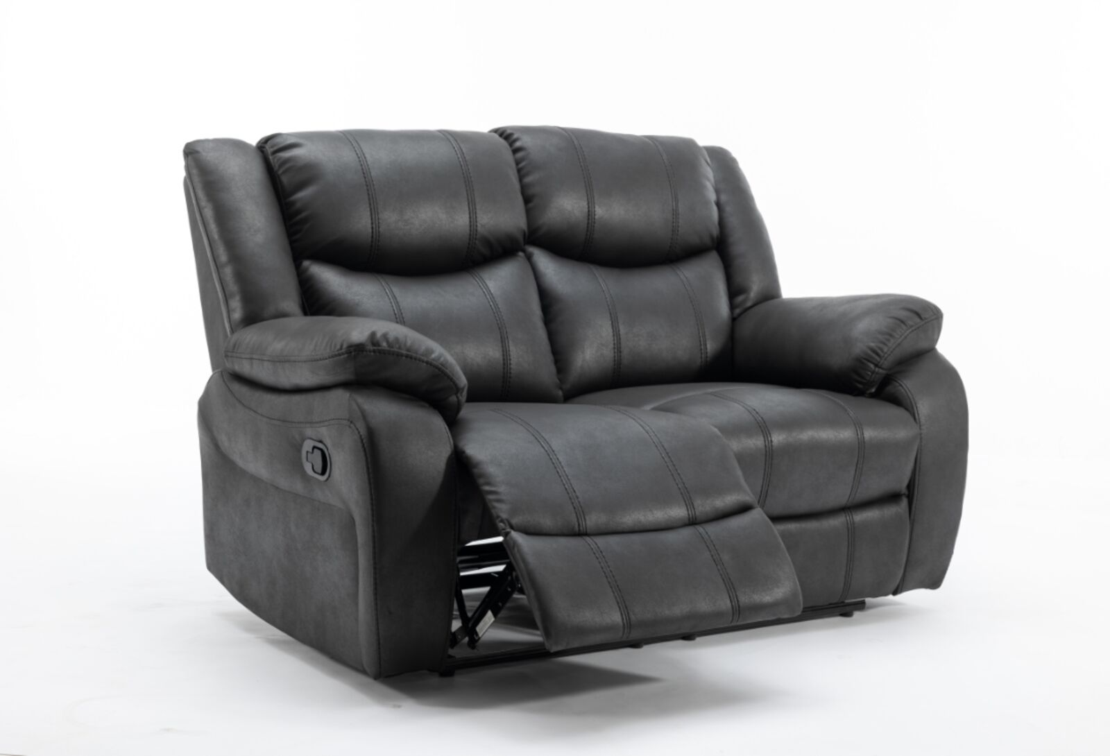 Product photograph of Monte 2 Seater Reclining Cinema Sofa Black Fabric from Designer Sofas 4U