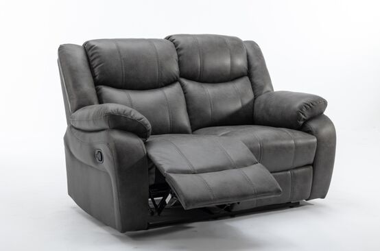 Monte 2 Seater Reclining Sofa Black