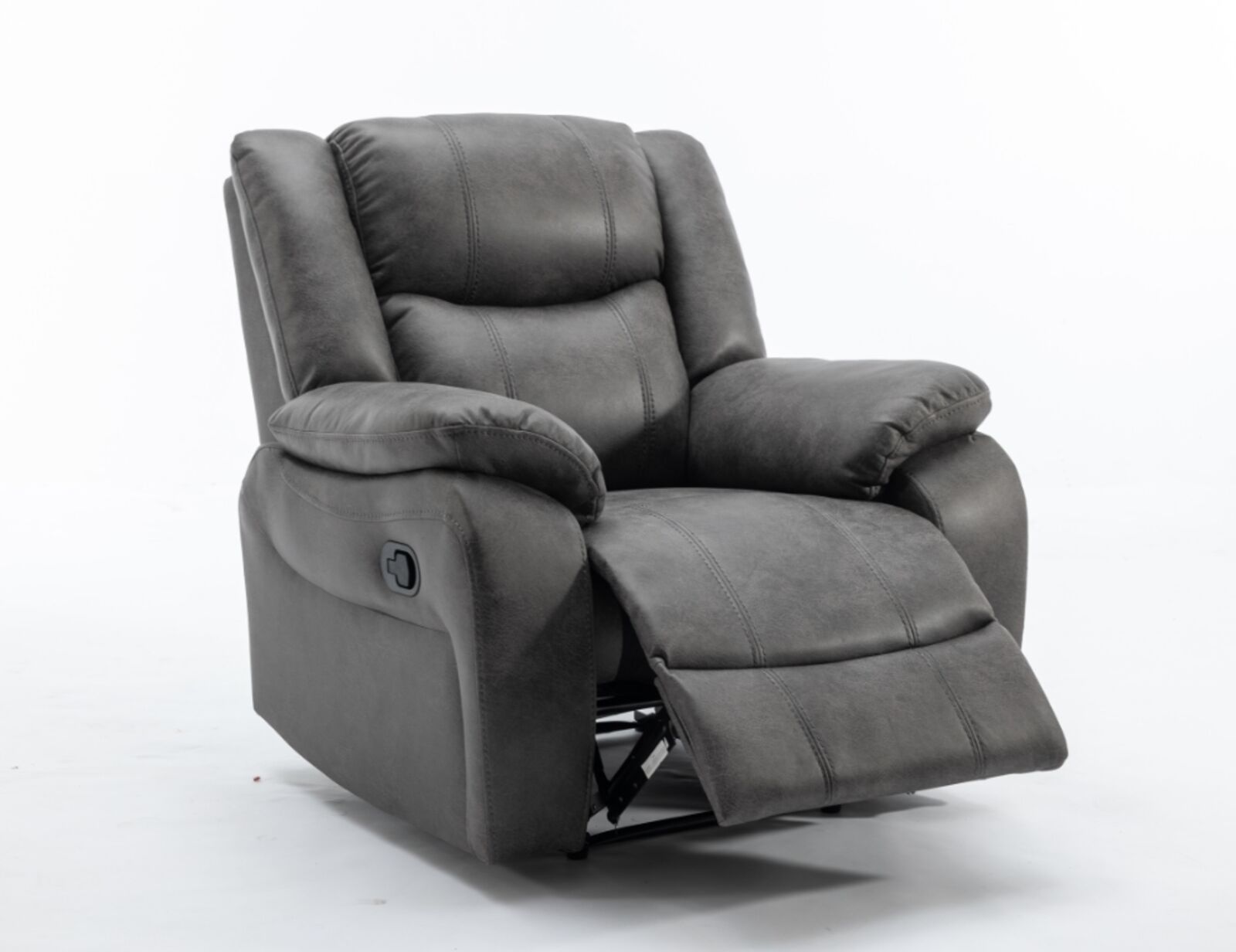 Product photograph of Monte Reclining Cinema Armchair Grey Fabric from Designer Sofas 4U