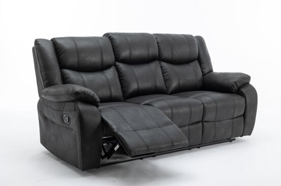 Monte Reclining Black Sofa