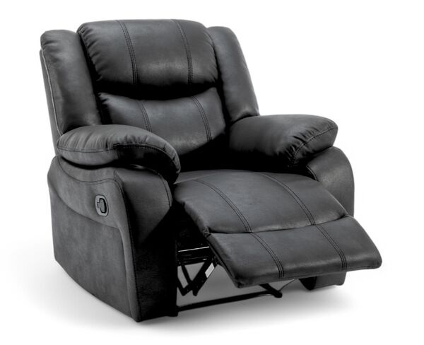 Monte Reclining Cinema Armchair Black Fabric