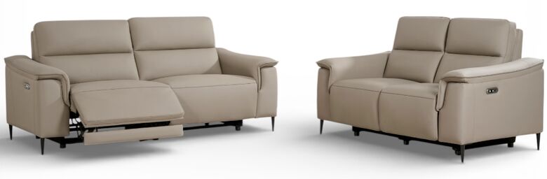 Porto 3+2 Seater Reclining Sofa Suite Truffle Leather