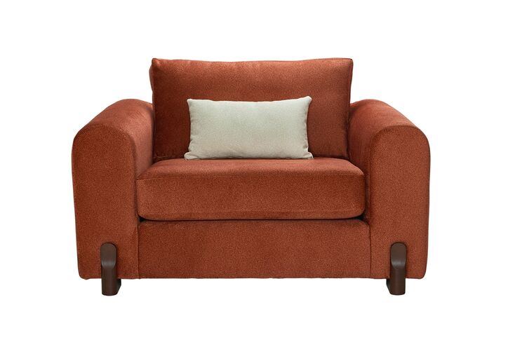 Preston Snuggler Armchair In Colombus Apricot
