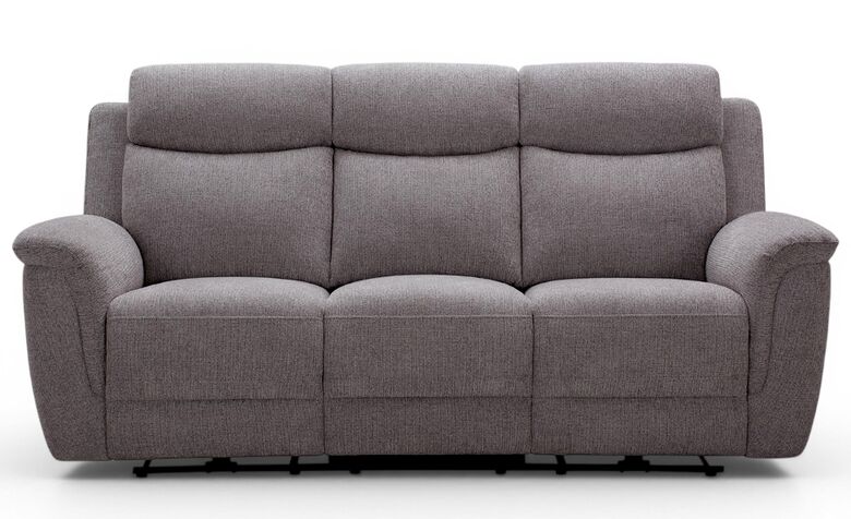 Vicky 3 Seater Reclining Sofa Taupe Fabric