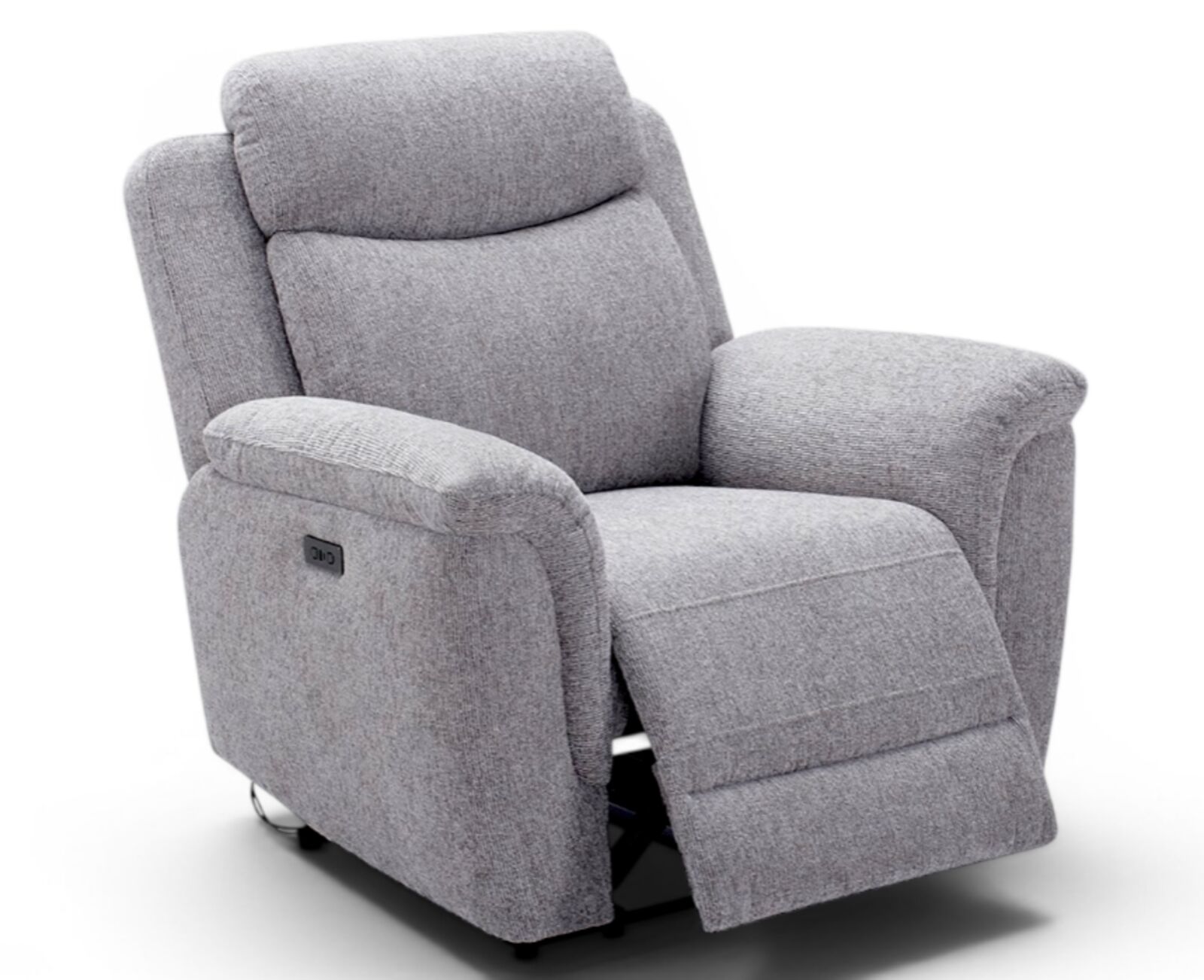 Vicky Reclining Armchair Silver Grey Fabric