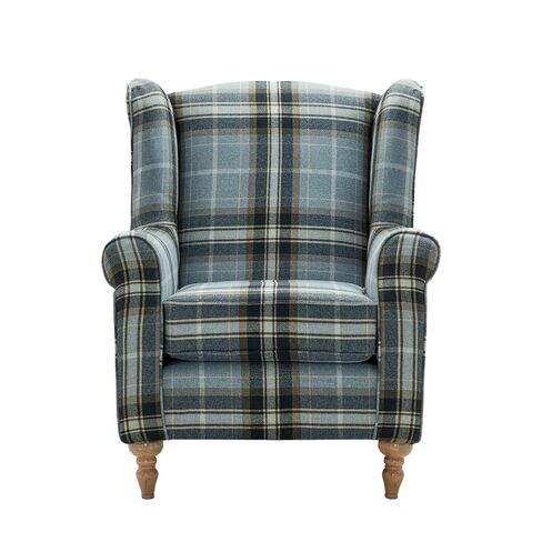 Wing High Back Chair Sophie Tartan Beagle