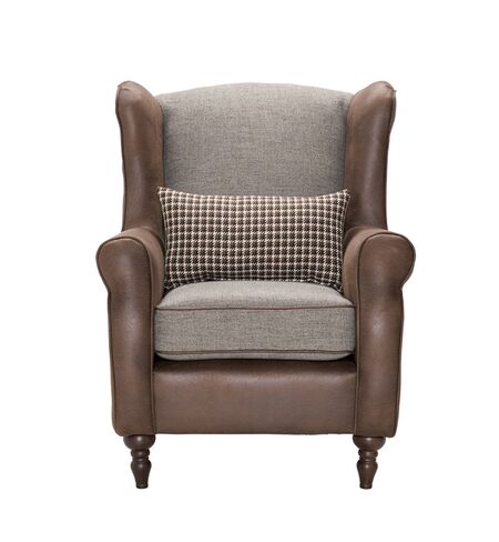 Wing Back Chair Grampian Mineral / Colorado Tan Fabric
