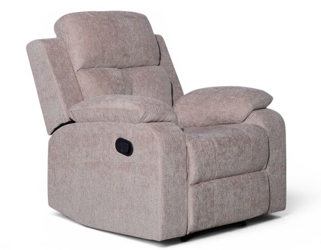 Worrall 1 Seater Reclining Armchair Beige Fabric