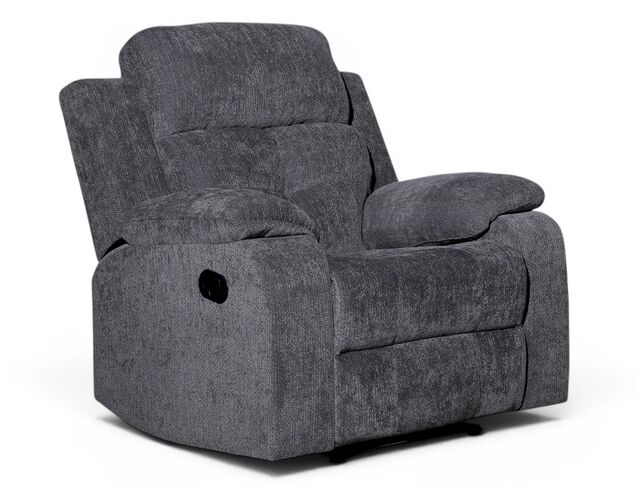 Worrall 1 Seater Reclining Armchair Grey Fabric