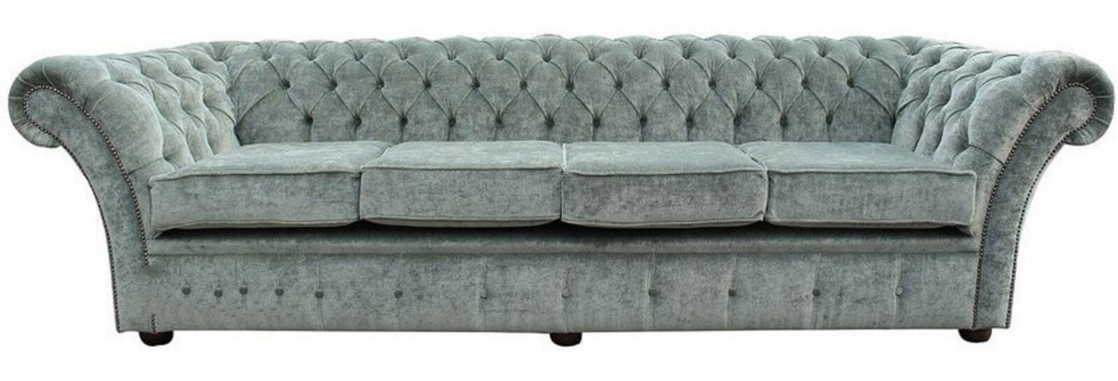 Product photograph of Chesterfield Grosvenorl 4 Seater Sofa Settee Velluto Lawn Fabric from Designer Sofas 4U