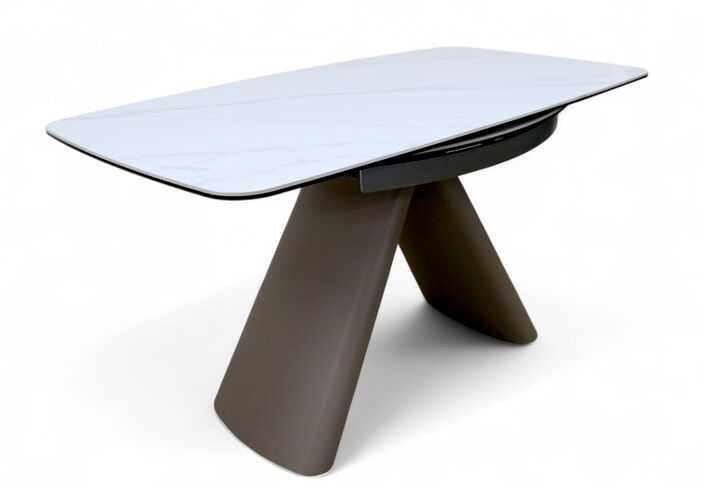 Amelia Modern Extendable Dining Table – Ceramic Top with Unique Base 140cm