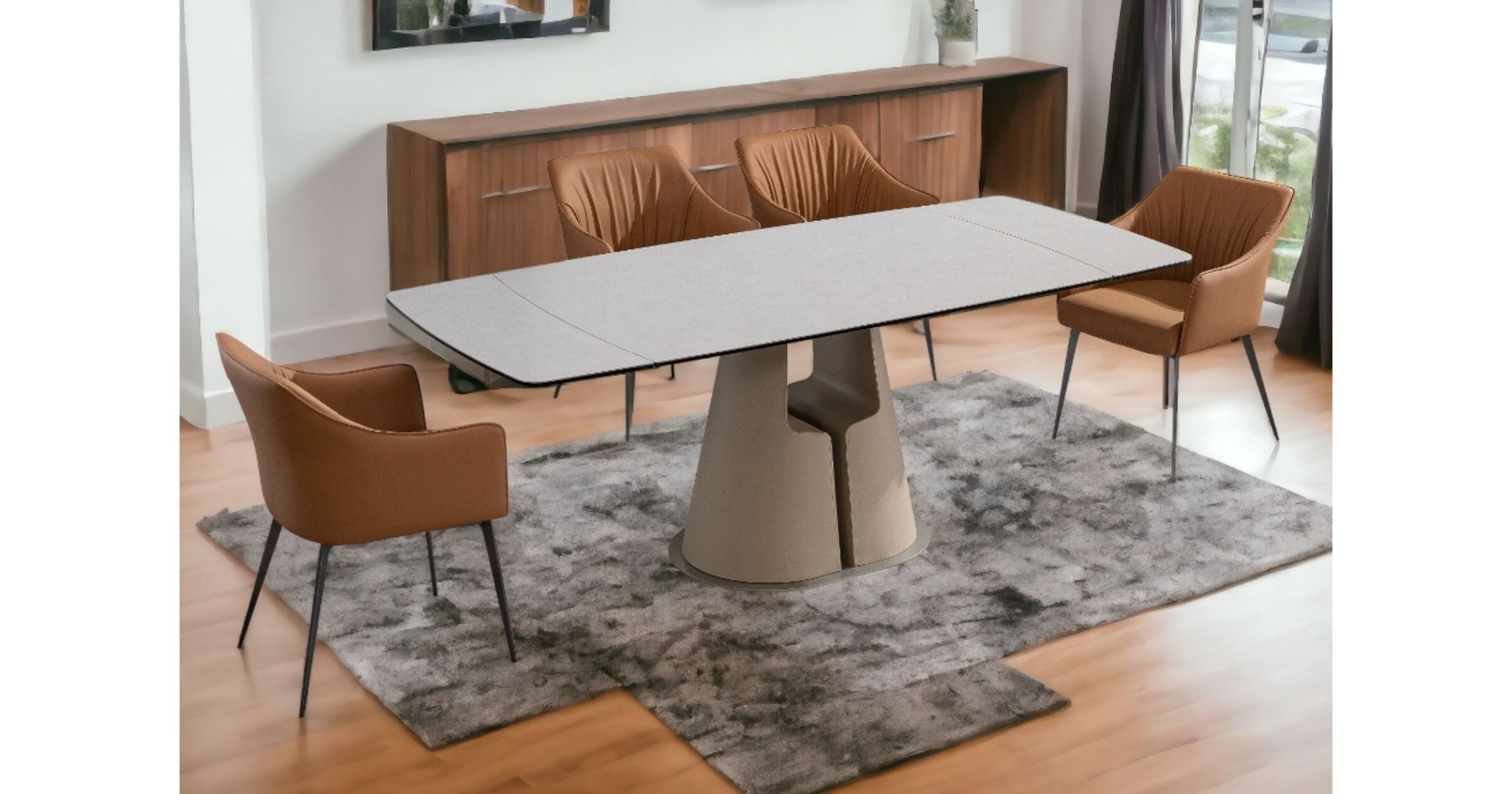 Designer Extending Rectangular Chester Dining Table by Designersofas4u