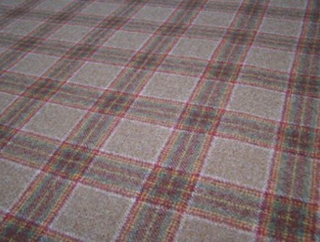 Dornoch Cocoa Natural Wool Tweed Fabric