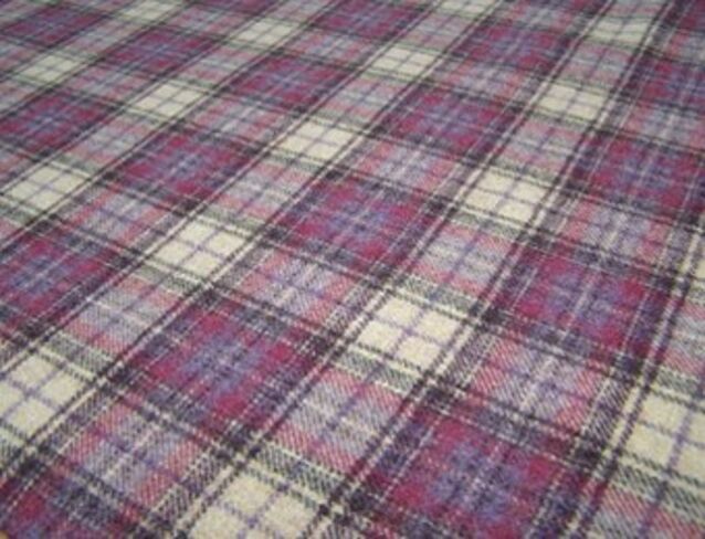 Doune Grape Natural Wool Tweed Fabric