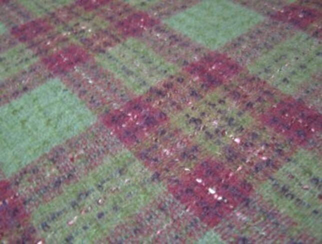 Fyvie Grape Natural Wool Tweed Fabric
