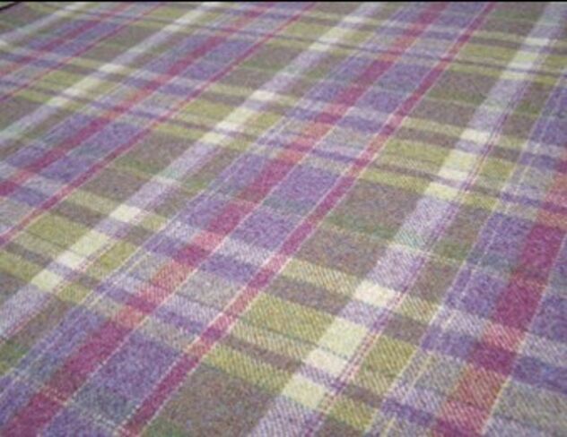 Gosford Grape Natural Wool Tweed Fabric