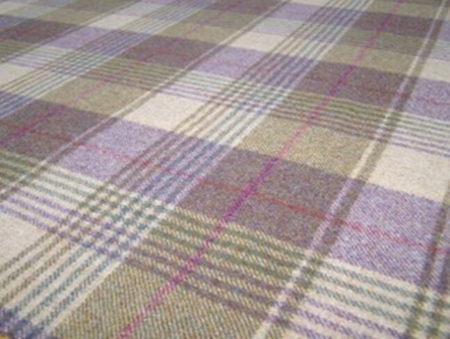 Huntingtower Grape Natural Wool Tweed Fabric