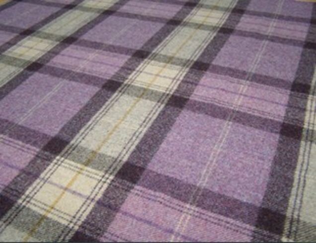 Skye Grape Natural Wool Tweed Fabric