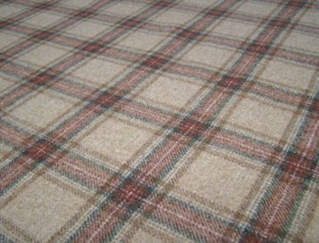 Dornoch Toffee Natural Wool Tweed Fabric