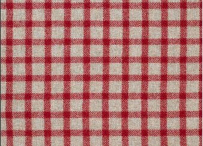 Baniff Red and Natural Wool Tweed Fabric