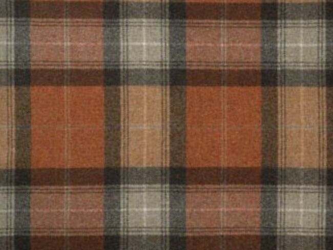 Skye Dark Terracotta Natural Wool Tweed Fabric