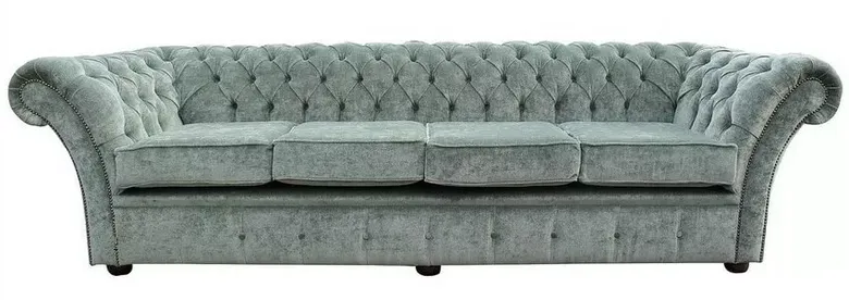 Chesterfield Cambridge 4 Seater Sofa Settee Velluto Lawn Fabric