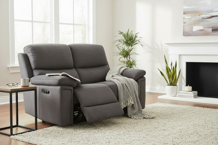 SPECIAL OFFER Paris 2 Seater Electric Reclining Sofa Grey